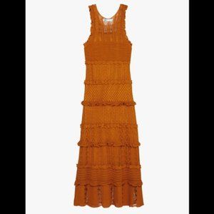 Zara Limited Edition Summer 2021 Orange Knit Dress